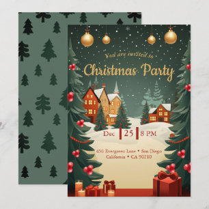 Cartes Pour Fêtes Annuelles Carton d'invitation élégant et personnalisé pour u