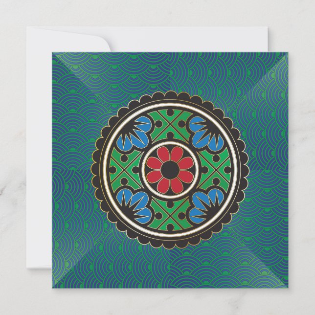 Cartes Pour Fêtes Annuelles Carton d'invitation pour les vacances Mah Jongg/Ca (Devant)