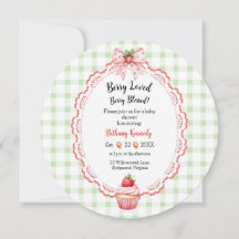 Carton d'invitation rond pour Baby Shower sur le t