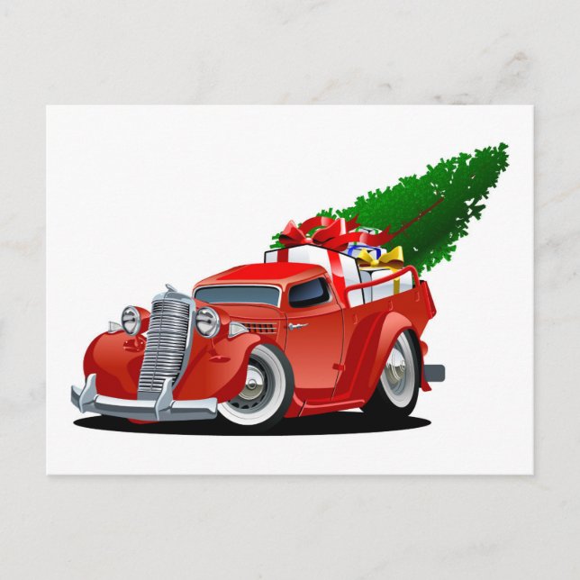 Cartes Pour Fêtes Annuelles Cartoon Christmas Pickup (Devant)