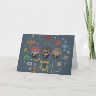 Cartes Pour Fêtes Annuelles Cartoon Harry Potter Cross-Stitch Collage
