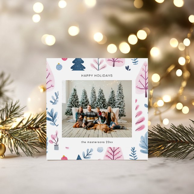 Cartes Pour Fêtes Annuelles Cartoon Style Pastel Illustrations de vacances Car (Créateur téléchargé)