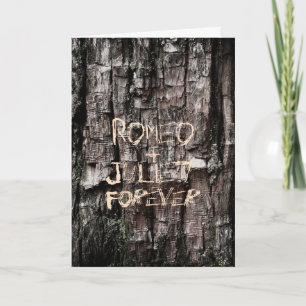 Cartes Pour Fêtes Annuelles Carve Your Names on a Tree Valentine's Day