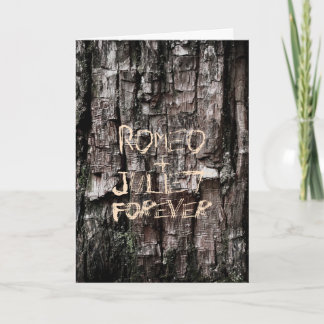 Cartes Pour Fêtes Annuelles Carve Your Names on a Tree Valentine's Day