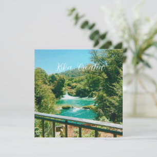 Cartes Pour Fêtes Annuelles Cascade de Krka, Croatie Voyage Souvenir