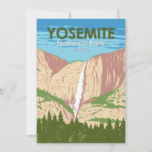Cartes Pour Fêtes Annuelles Cascade de Yosemite National Park California