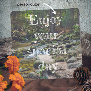 Cartes Pour Fêtes Annuelles Cascade forestière