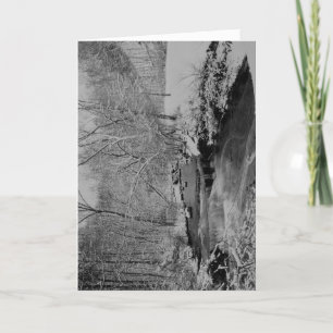 Cartes Pour Fêtes Annuelles Cascade le jour de la neige