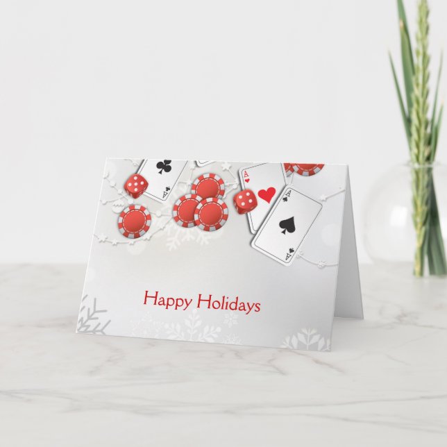 Cartes Pour Fêtes Annuelles Casino Holiday (Devant)