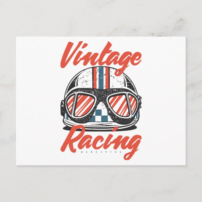 Cartes Pour Fêtes Annuelles Casque de course (Devant)