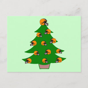 Cartes Pour Fêtes Annuelles Casque de football Arbre de Noël