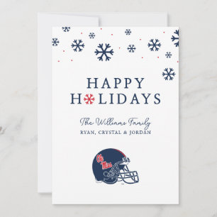 Cartes Pour Fêtes Annuelles Casque de football Ole Miss   Bleu foncé