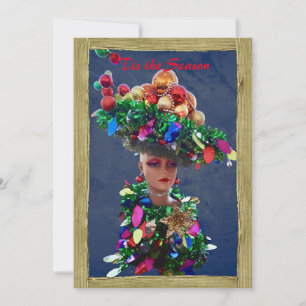 Cartes Pour Fêtes Annuelles Casquette de la fête du Grand Derby de Noël avec d