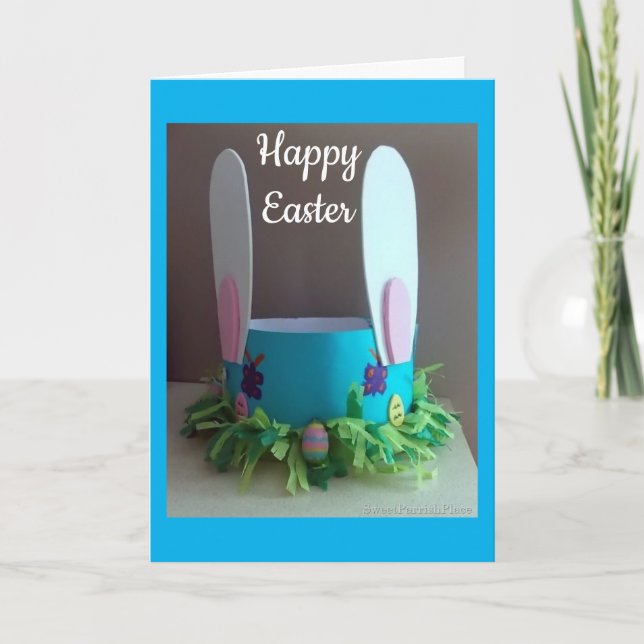 Cartes Pour Fêtes Annuelles Casquette DE PÂQUES AVEC SOUHAITS POUR UN PÂQUES S (Devant)