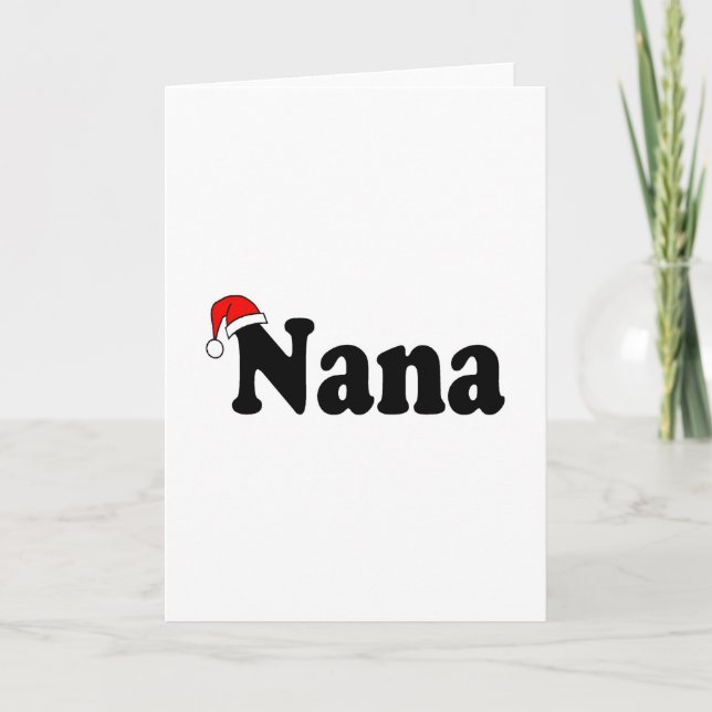 Cartes Pour Fêtes Annuelles Casquette de Père Noël de Noël de Nana (Devant)