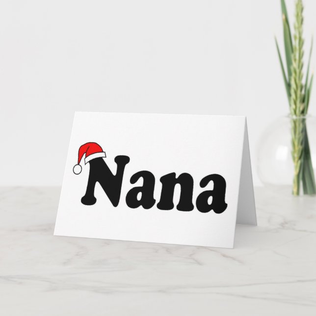 Cartes Pour Fêtes Annuelles Casquette de Père Noël de Noël de Nana (Devant)