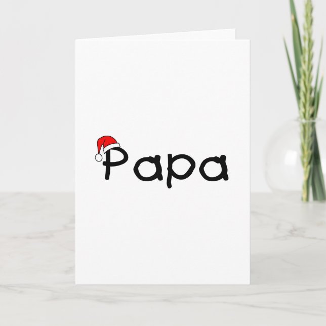 Cartes Pour Fêtes Annuelles Casquette de Père Noël de Noël de papa (Devant)