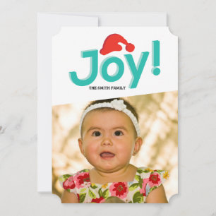 Cartes Pour Fêtes Annuelles casquette et joie de père Noël