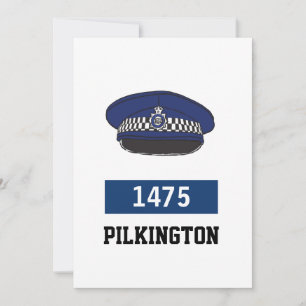 Cartes Pour Fêtes Annuelles CASQUETTE plat de la police britannique - Ajouter 