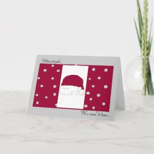 Cartes Pour Fêtes Annuelles Casquette rouge de Père Noël