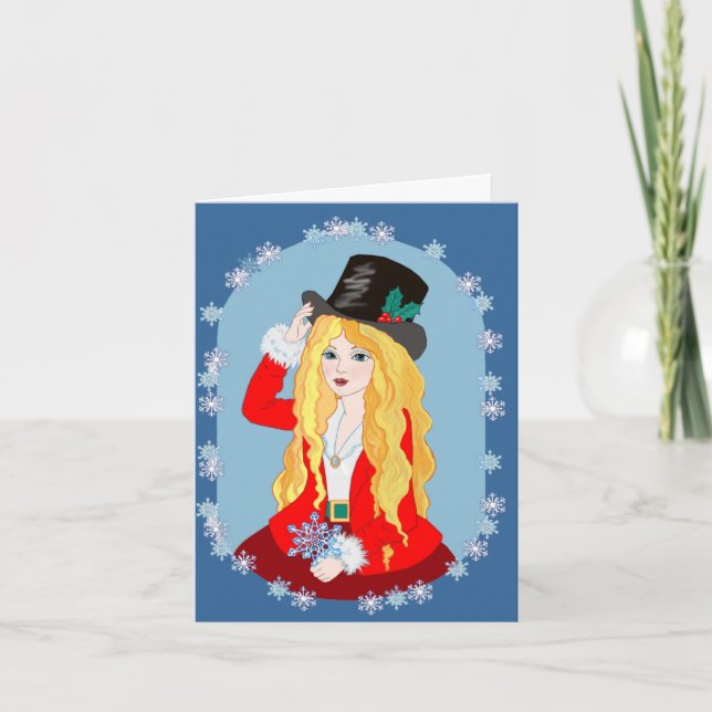 Cartes Pour Fêtes Annuelles Casquette supérieur de Noël (Devant)
