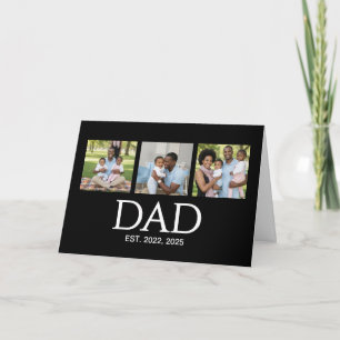Cartes Pour Fêtes Annuelles Casquettes Fête des Pères Noires 3 Photo Papa Créé