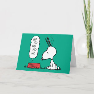 Cartes Pour Fêtes Annuelles Casse-croûte de Snoopy Ho Ho Ho   Peanuts
