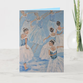 Cartes Pour Fêtes Annuelles Casse-Noisette, ballet en dansant dans la neige
