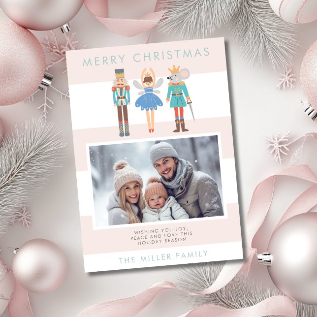 Cartes Pour Fêtes Annuelles Casse-Noisette Ballet minima photo moderne Noël (Créateur téléchargé)