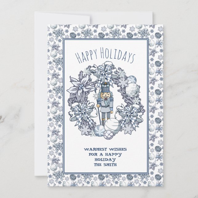 Cartes Pour Fêtes Annuelles Casse-noisette blanche (Devant)