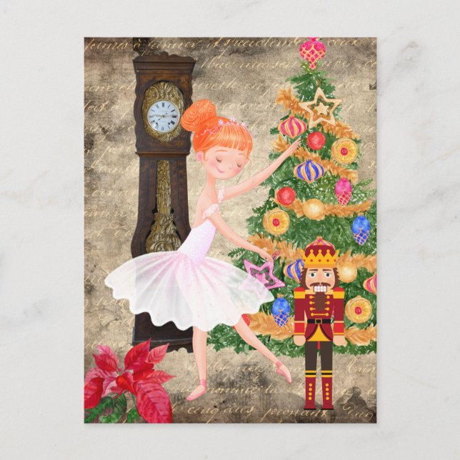 Cartes Pour Fêtes Annuelles Casse-Noisette Clara Act I Christmas Eve (Devant)
