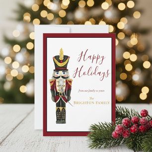 Cartes Pour Fêtes Annuelles Casse-Noisette Classique Fêtes de Noël Rouge