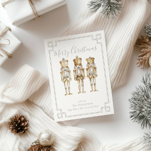 Cartes Pour Fêtes Annuelles Casse-Noisette de Noël en Or