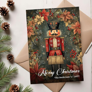 Cartes Pour Fêtes Annuelles Casse-noisette de Noël paisible à l'ancienne
