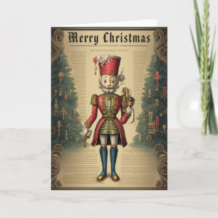 Cartes Pour Fêtes Annuelles Casse-Noisette en Bois Classique Vintage Noël Pers