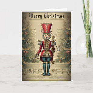 Cartes Pour Fêtes Annuelles Casse-Noisette en Bois Classique Vintage Noël Pers
