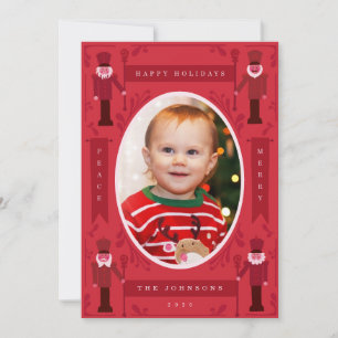 Cartes Pour Fêtes Annuelles Casse-noisette mignon avec bannières