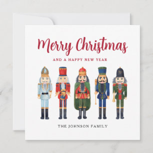 Cartes Pour Fêtes Annuelles Casse-noisette mignon Joyeux Noël carré