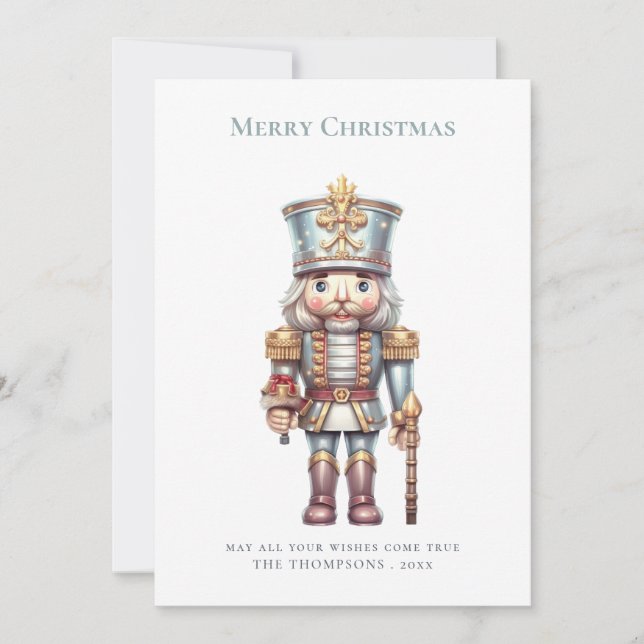 Cartes Pour Fêtes Annuelles Casse-noisette mignonne Joyeux Noël (Devant)