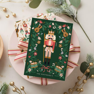 Cartes Pour Fêtes Annuelles Casse-Noisette Musical Ballet Floral Élégant de No