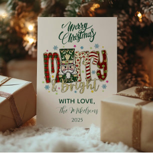Cartes Pour Fêtes Annuelles Casse-Noisette Noël Merry & Bright