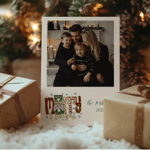 Cartes Pour Fêtes Annuelles Casse-Noisette Photo Joyeux & Lumineux Noël