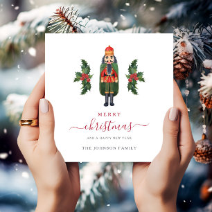 Cartes Pour Fêtes Annuelles Casse-noisette rouge festif Joyeux Noël