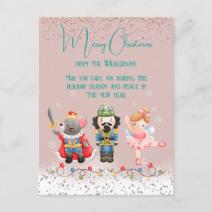 Cartes Pour Fêtes Annuelles Casse-noix de Noël mignon Pastel