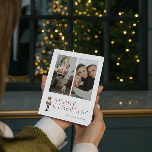 Cartes Pour Fêtes Annuelles Casse-noix moderne Merry Typographie 2 Photo