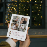 Cartes Pour Fêtes Annuelles Casse-noix moderne Merry Typographie 4 Photo<br><div class="desc">C'est encore cette période de l'année - Noël ! Ne cherchez pas plus loin que cette carte de Noël moderne et tendance pour partager la joie et le message d'amour de votre famille. La typographie festive en Bourgogne se distingue sur la carte et est accentuée par un casse-noix aquarelle, apportant...</div>