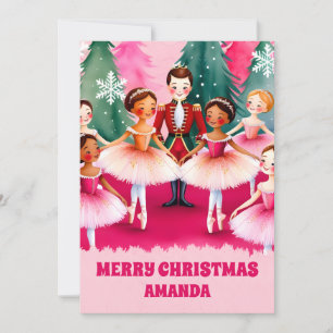 Cartes Pour Fêtes Annuelles Casse-noix rose Ballerina enfants