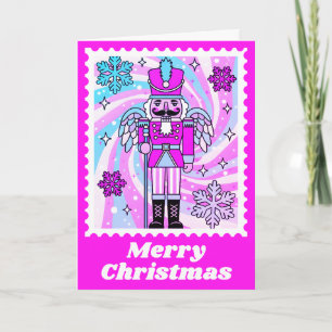 Cartes Pour Fêtes Annuelles Casse-noix rose Neon Soldat Postage
