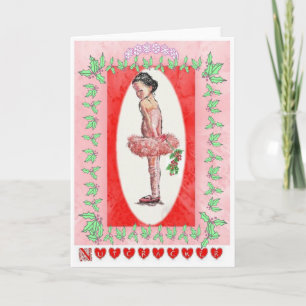 Cartes Pour Fêtes Annuelles Casse-noix Young Ballerina avec Rose-330