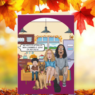 Cartes Pour Fêtes Annuelles Casserole de haricots surprise drôle de Thanksgivi